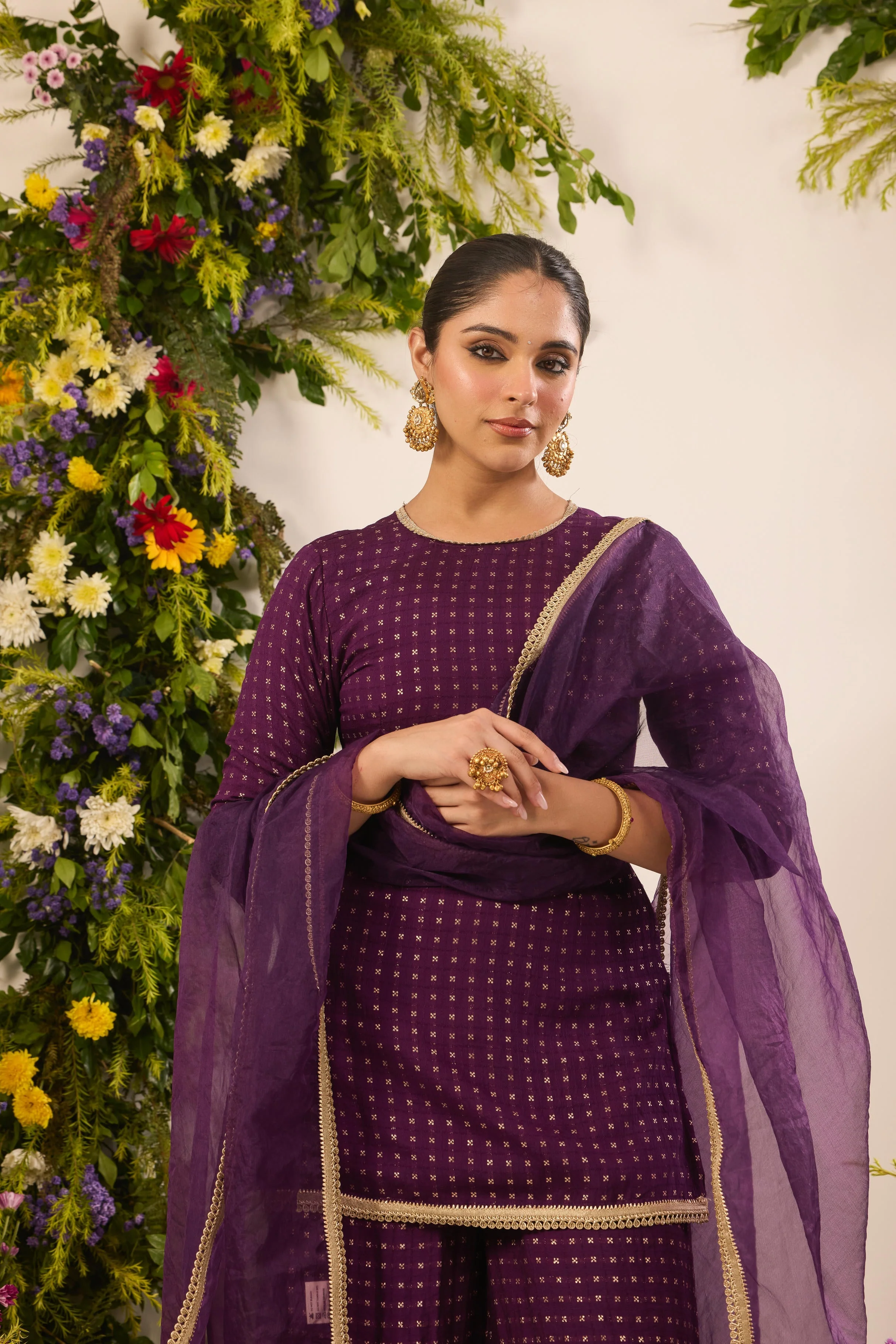 Mastaani Peak Purple Kurta Set - Image 3