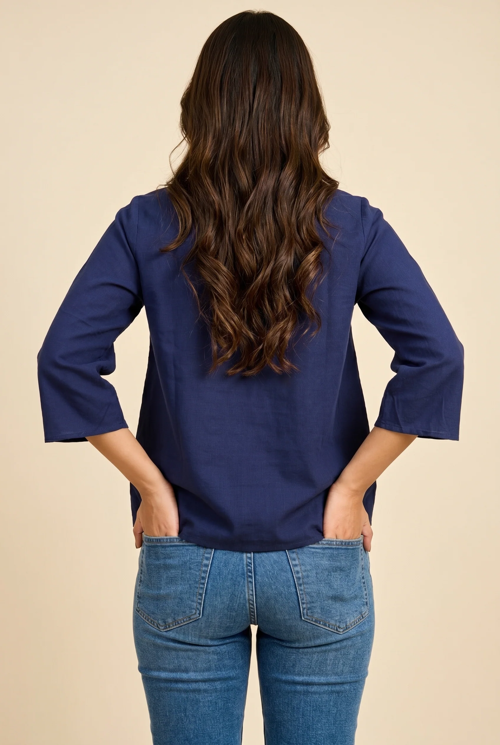 Navy Blue Relaxed Shirt - Image 2