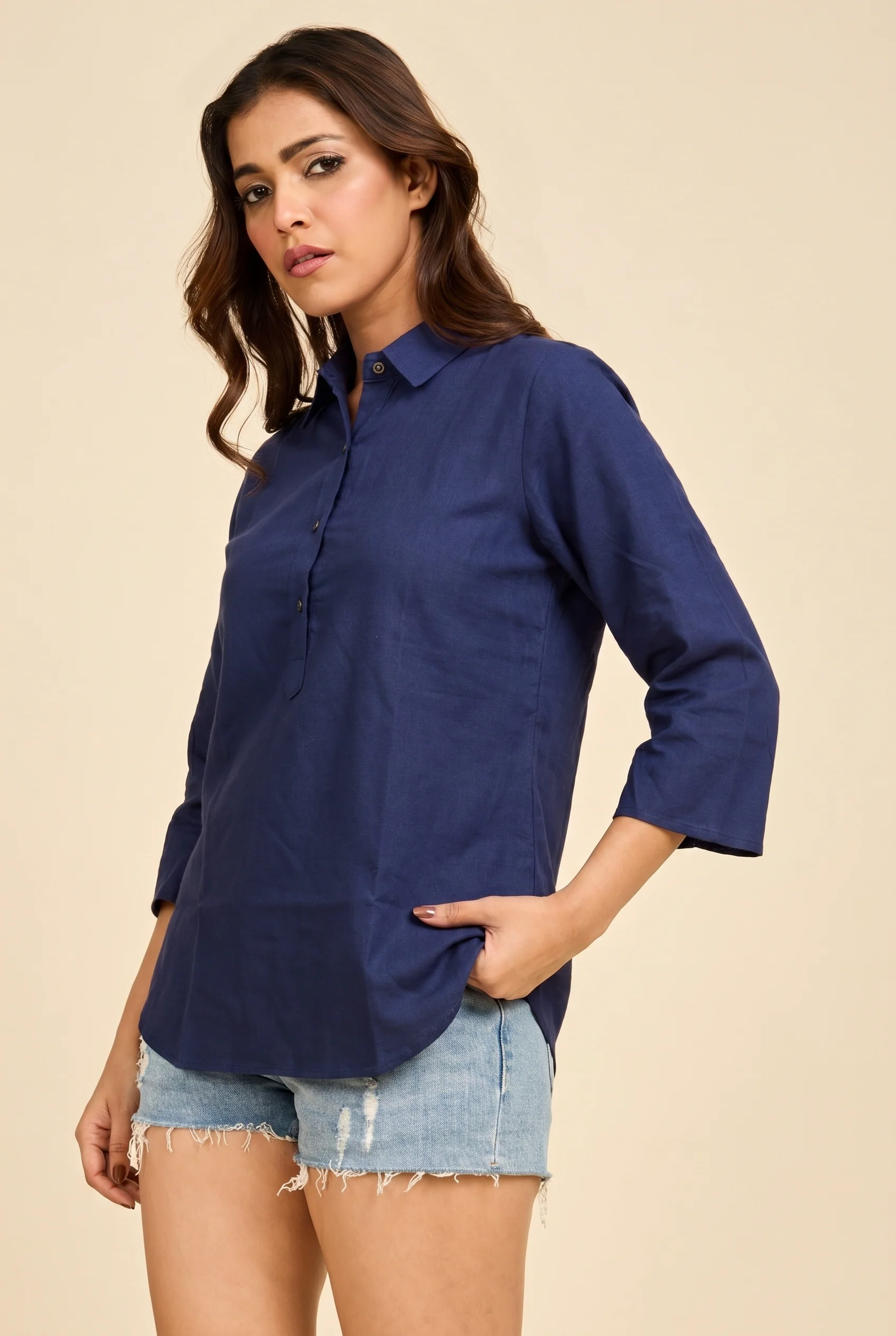 Navy Blue Relaxed Shirt - Image 5